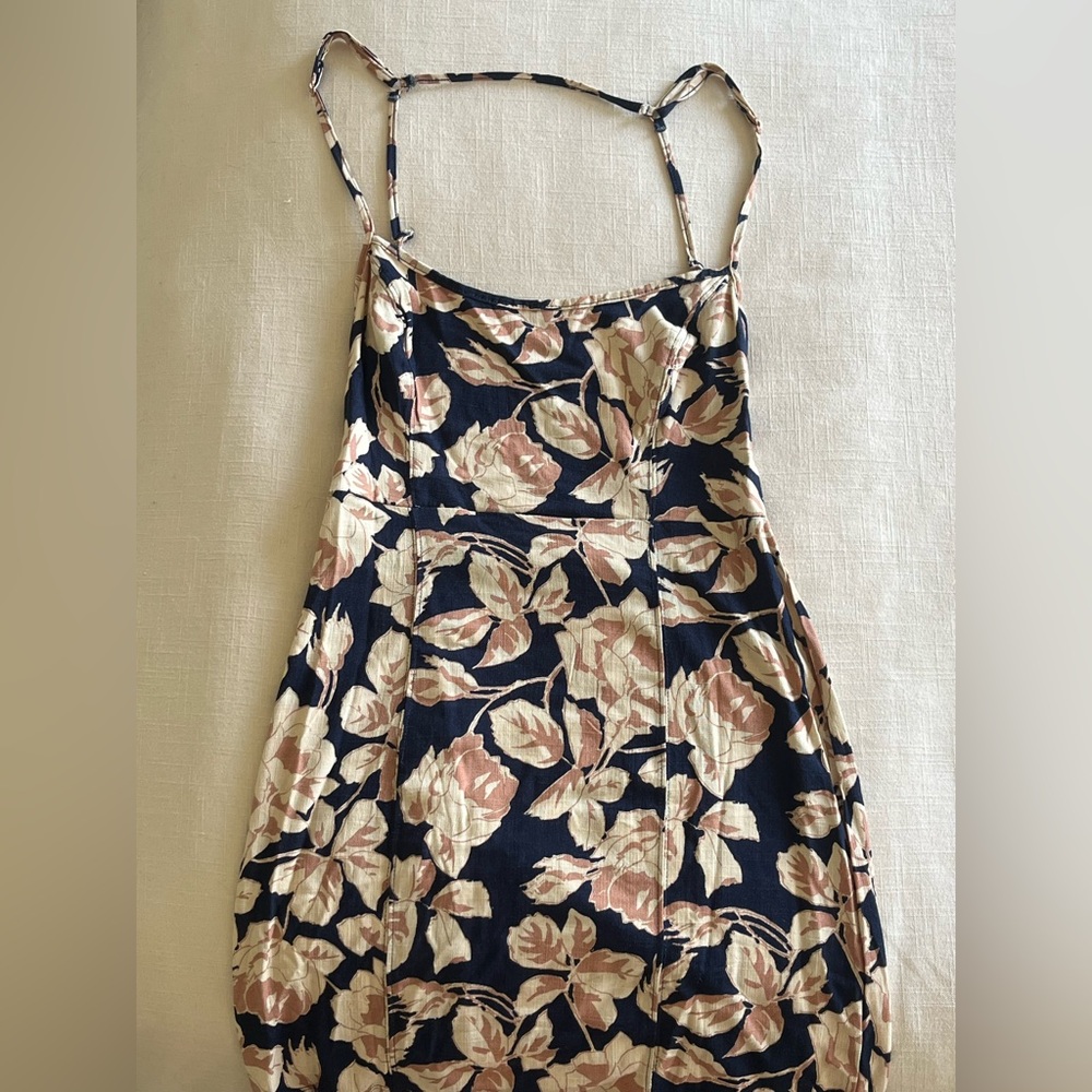 Floral Free People open back mini dress